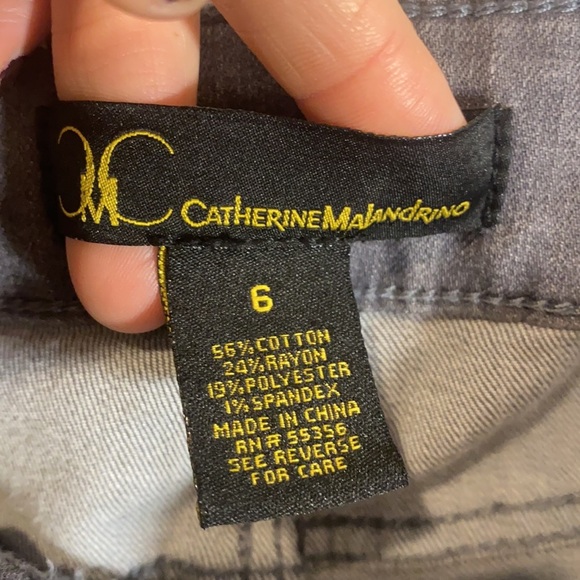 Catherine Malandrino Grey Washed Denim w Grommets - Picture 5 of 8